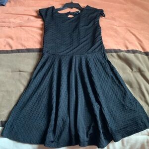 Black fit and flare dress